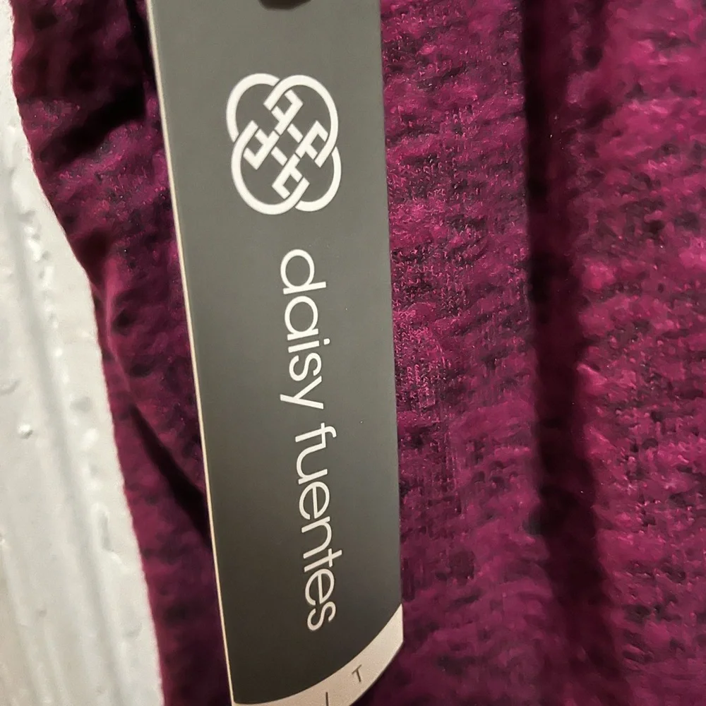 Daisy Fuentes Deep Purple Knit Hoodie - Picture 4 of 5